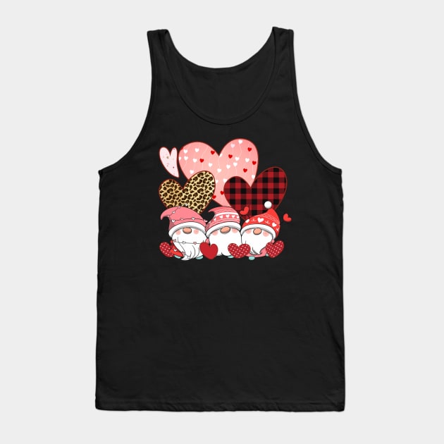 Gnomies Hearts Love Valentines Day  Happy Valentines Day Tank Top by Jhon Towel